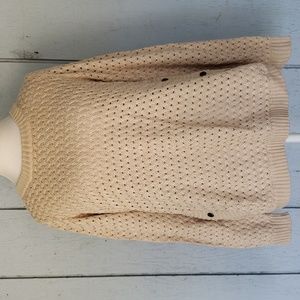 Venus Sweater Snap Buttons Sweater Tan Knitted Sweater Brown Sweater Side Slit